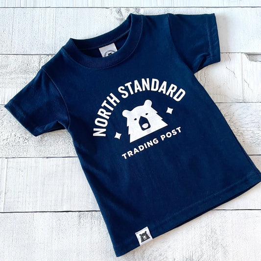 Kids Primary Tee - Navy with White