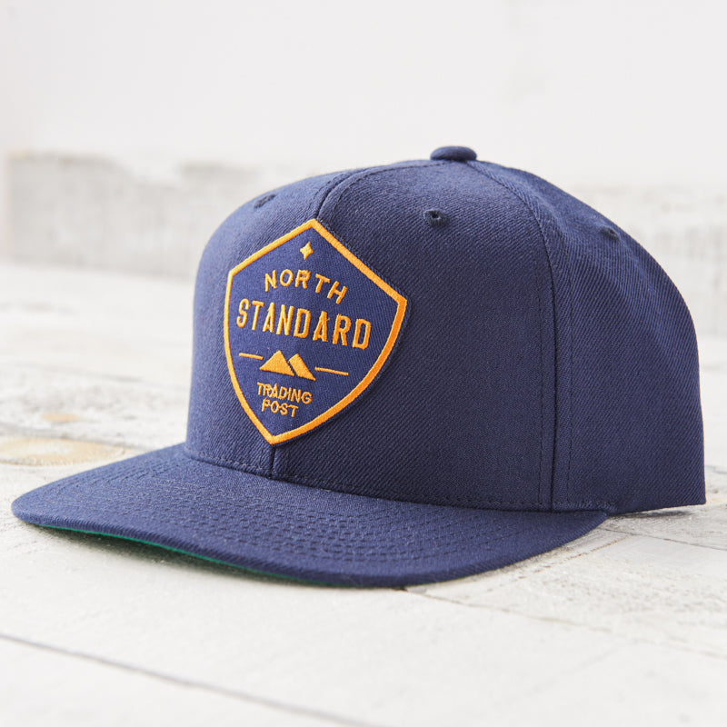 Snapback - Navy with Navy/Gold Shield