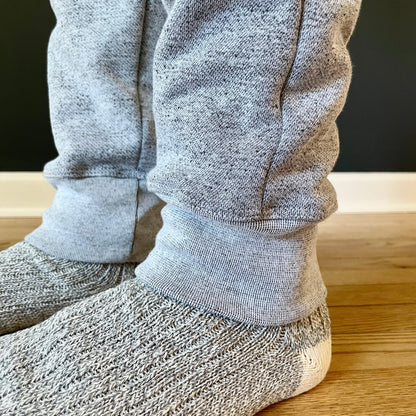 Jogger Fit Sweatpants - Ash Marl with Navy