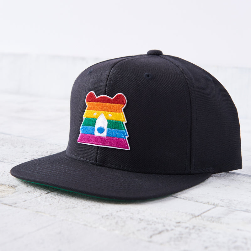 Snapback - Black with Pride Bear