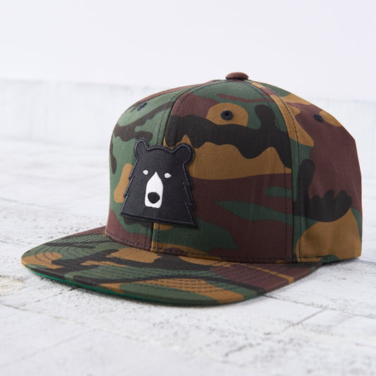 Snapback - Camo with Black Bear