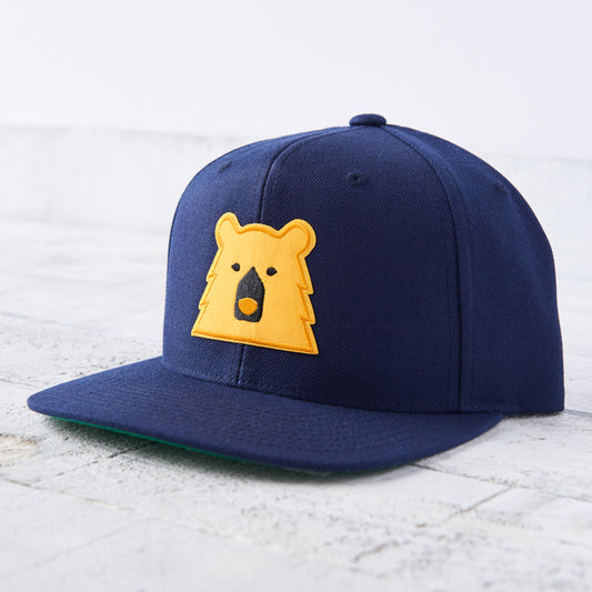 Snapback - Navy with Golden Yellow Bear