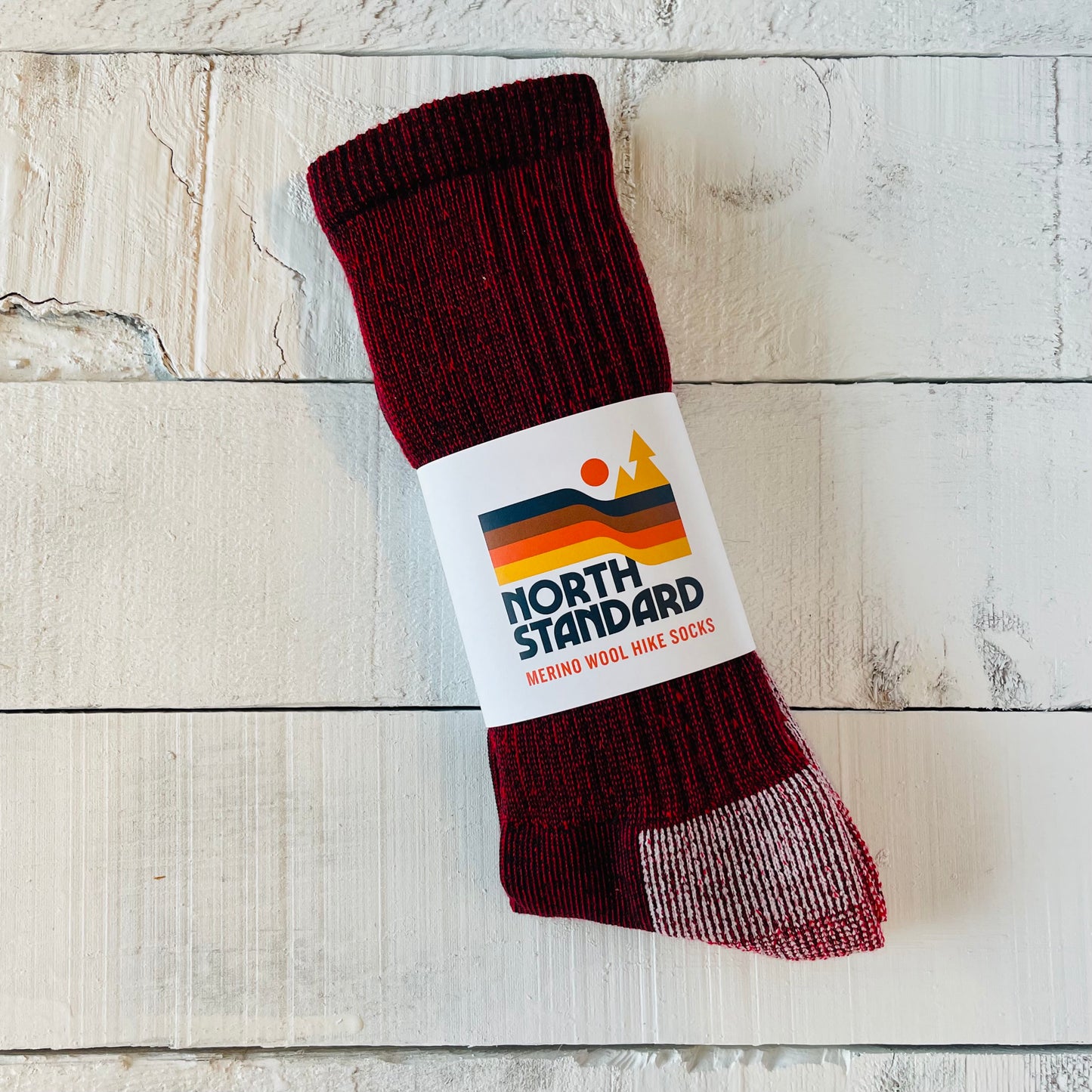 Merino Wool Hike Socks - Burgundy