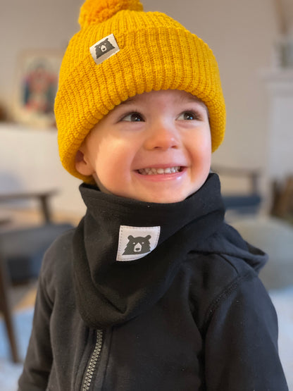 Kids Fleece Neck Warmer - Black