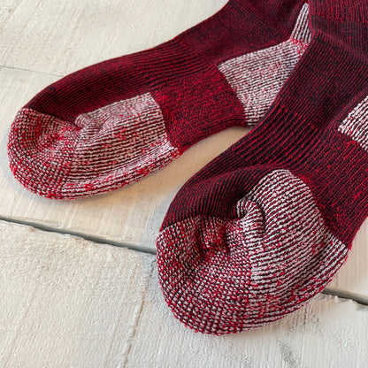 Merino Wool Hike Socks - Burgundy